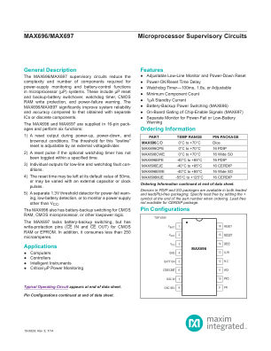 MAX696-MAX697 datasheet cover page