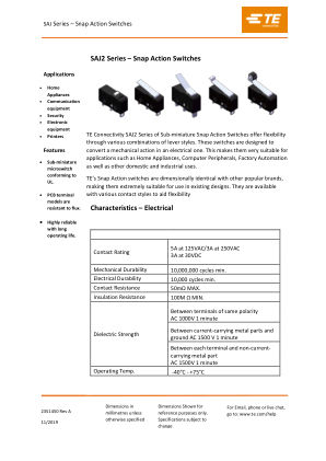 SAJ25YXRHL147SDTSEQ datasheet cover page