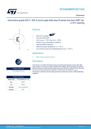 STG200M65F2D11AG datasheet cover page
