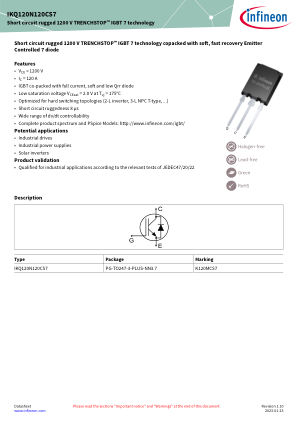 IKQ120N120CS7 datasheet cover page