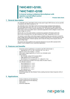 74HCT4851BQ-Q100 datasheet cover page