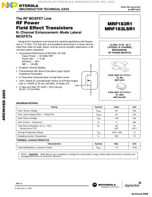 MRF183 数据手册首页