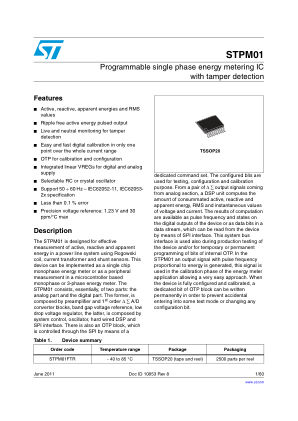 STPM01 数据手册首页