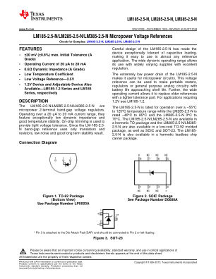 LM385-2.5-N 数据手册首页