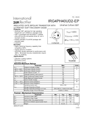 IRG4PH40UD2-E 数据手册首页