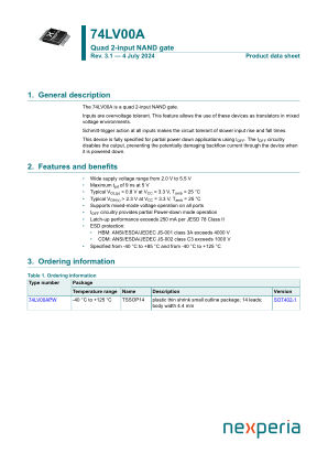 74LV00APWJ datasheet cover page