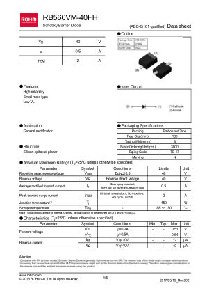 RB560VM-40FH 数据手册首页