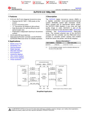 DLP3310 datasheet cover page