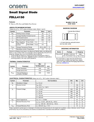 FDLL4150 数据手册首页