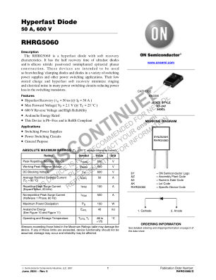 RHRG5060 数据手册首页