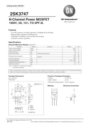 2SK3747 datasheet cover page