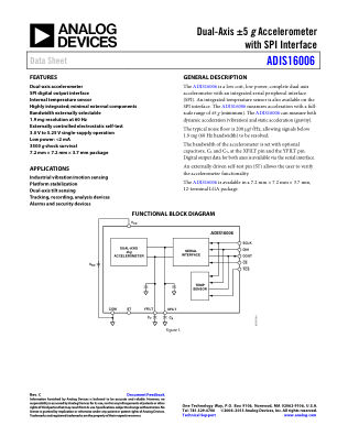 ADIS16006 数据手册首页