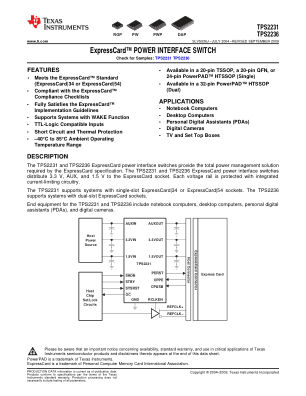 TPS2236 datasheet cover page