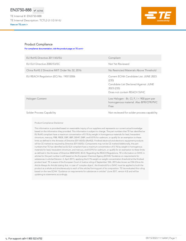TCTL2-2-1 datasheet cover page