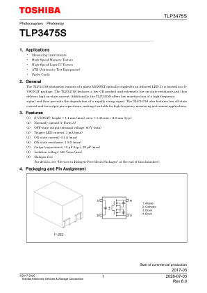 TLP3475S datasheet cover page