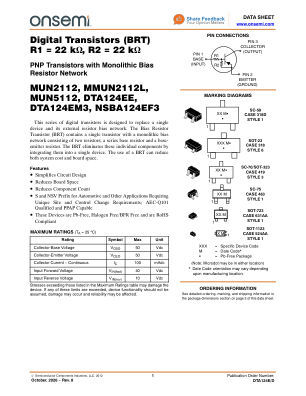 DTA124E 数据手册首页
