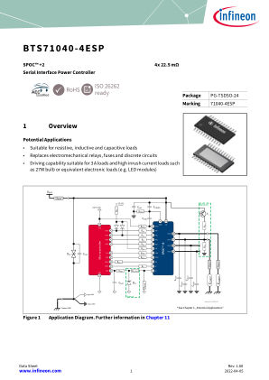 BTS71040-4ESP datasheet cover page