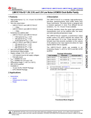 LMK1C1108-Q1 数据手册首页