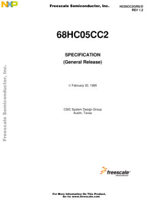 HC05CC2GRS 数据手册首页