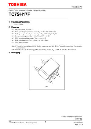 TC7SH17F datasheet cover page