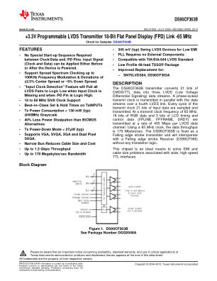 DS90CF363B datasheet cover page
