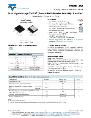 V30DM100C 数据手册首页