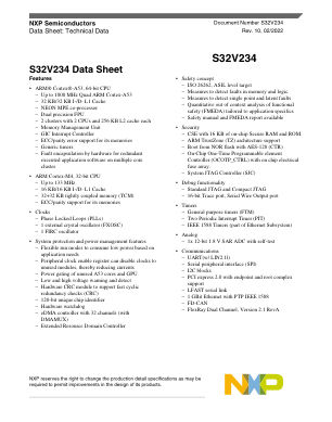 S32V234 数据手册首页