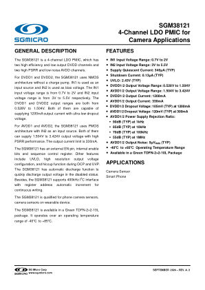 SGM38121 datasheet cover page