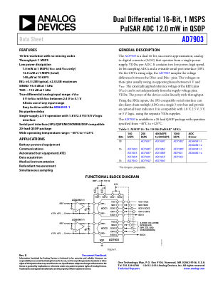 AD7903 数据手册首页