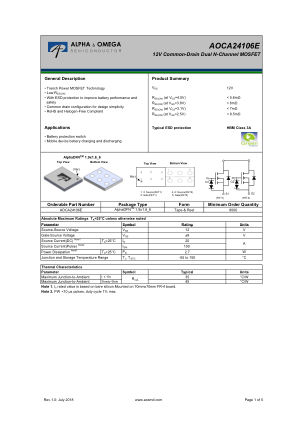 AOCA24106E datasheet cover page
