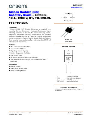FFSP10120A datasheet cover page