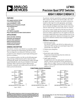ADG411 数据手册首页