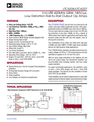 LTC6226-6227 datasheet cover page