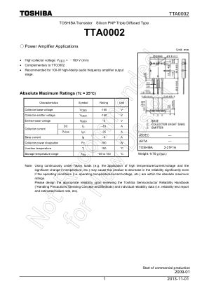 TTA0002 datasheet cover page