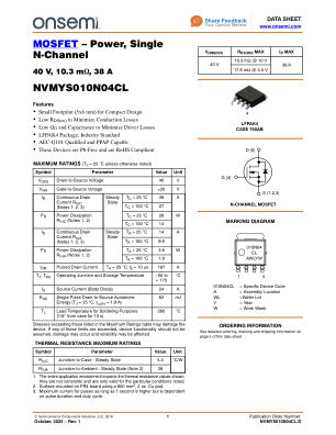 NVMYS010N04CL 数据手册首页