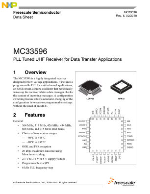 MC33596 数据手册首页