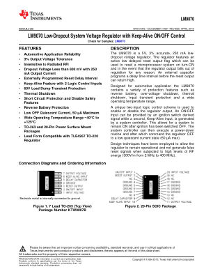 LM9070 datasheet cover page