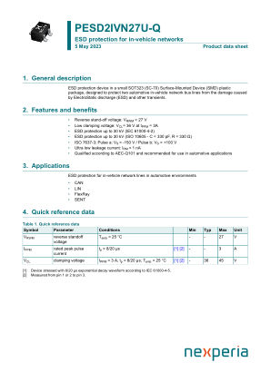 PESD2IVN27U-QX datasheet cover page