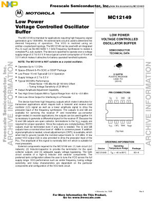 MC12149 datasheet cover page