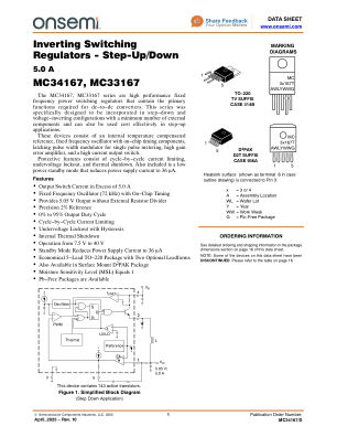 MC34167 datasheet cover page