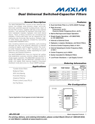 MAX7490-MAX7491 datasheet cover page