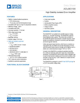 ADUM3190 datasheet cover page
