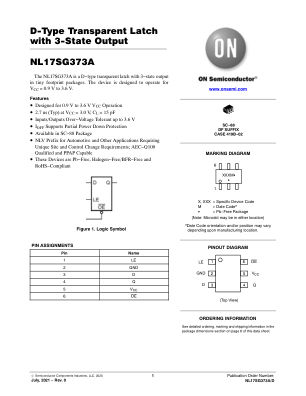 NL17SG373A datasheet cover page
