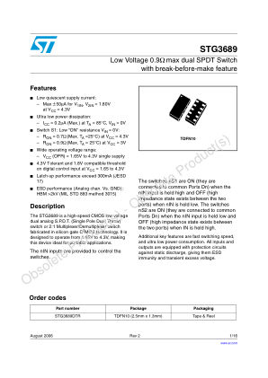 STG3689 数据手册首页