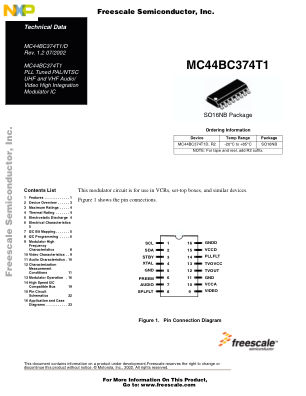 MC44BC374T1 datasheet cover page