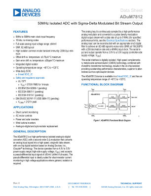ADUM7812 datasheet cover page