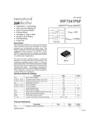 IRF7341 数据手册首页