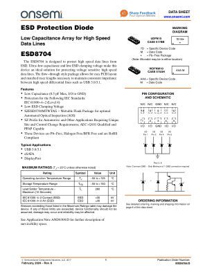 ESD8704 数据手册首页