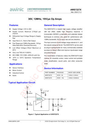 AWS7227X datasheet cover page