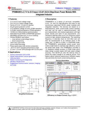 TPSM828512 datasheet cover page